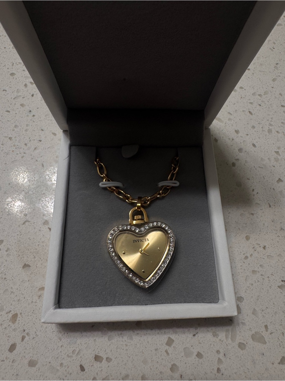 Invicta Angel Gold Necklace Watch